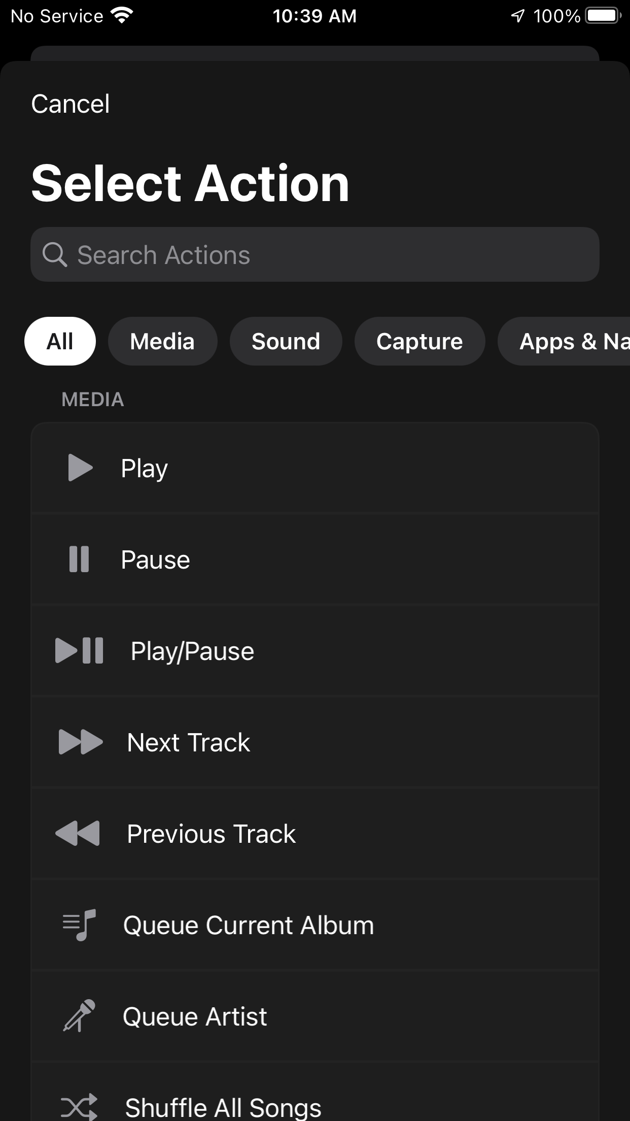Action Picker